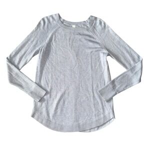 Lululemon Open Mind Open Heart Split‎ Back Sweater Light Blue Size 6